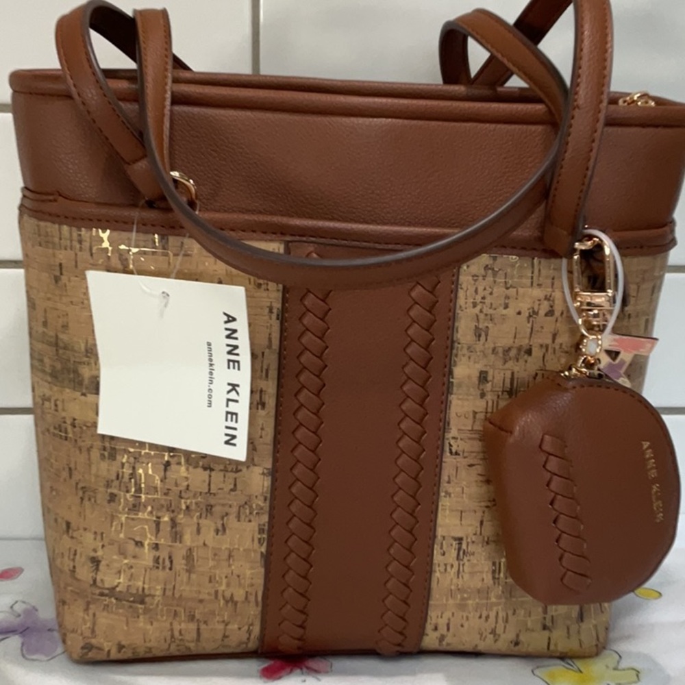 Anne Klein chestnut tote. New!
